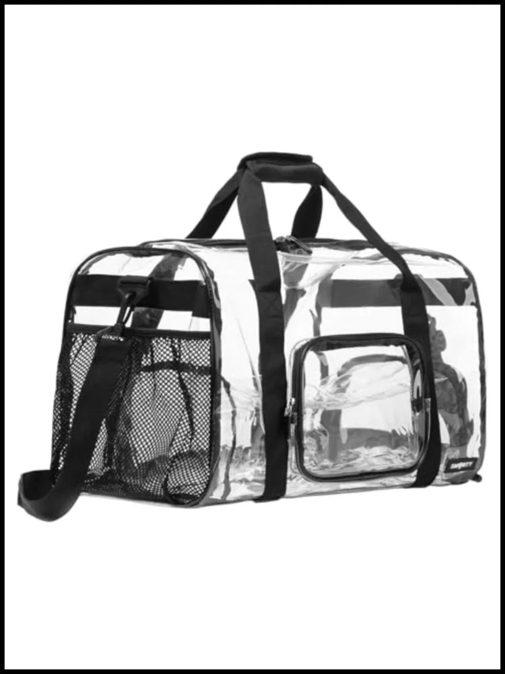 Large Durability Clear Duffel Bag with Shoe Compartment Stadium Approved